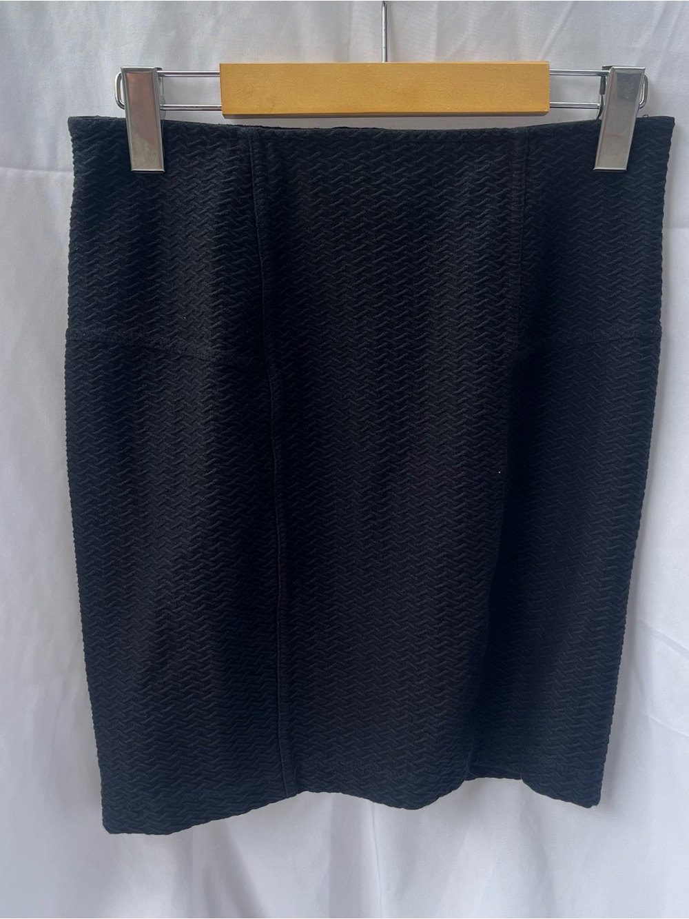 Textured Black Pencil Skirt - Sleek Women's Workwear